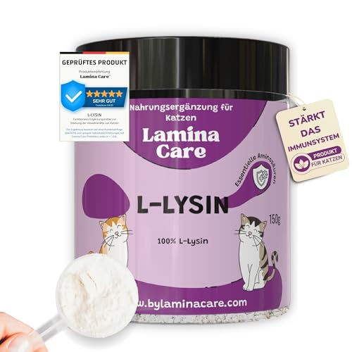 Lamina Care - Lysin Katze zur Stärkung des Immunsystems, Natürliches L Lysin Katze, EIN Mittel Gegen Katzenschnupfen, Lysin Pulver mit Angenehmem Geschmack, das Sich Leicht ins Futter Einbauen Läss Lamina Care - Lysin Katze zur Stärkung des Immunsystems, Natürliches L Lysin Katze, EIN Mittel Gegen Katzenschnupfen, Lysin Pulver mit Angenehmem Geschmack, das Sich Leicht ins Futter Einbauen Läss von lamina care