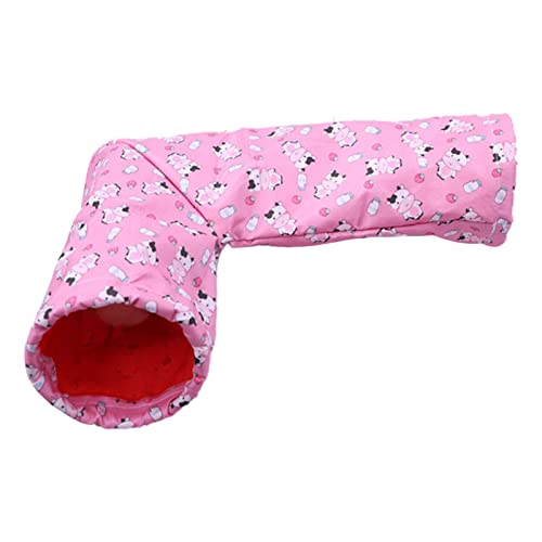 Hamsterhaus Durable Hide and Avoid Comfortable Right Angle Hamster Tunnel for Frettchen Pink von lamphle