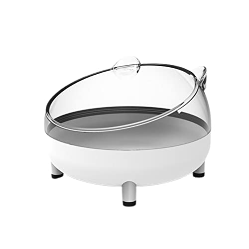 Kleintier-Toilette Panorama-Transparent Rest Effektive Haustier Hamster Externes Badezimmer für Haushalt Weiß von lamphle