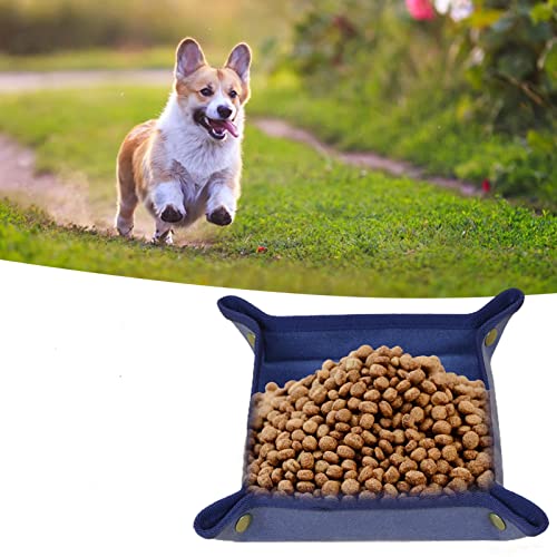 Zusammenklappbarer Hundenapf, tragbar, faltbar, Reise-Hundenapf, Futterschüssel, wasserdicht, verdecktes Design, Demontage, Katze, Welpenschalen, Futterstation, Blau Zusammenklappbarer Hundenapf, tragbar, faltbar, Reise-Hundenapf, Futterschüssel, wasserdicht, verdecktes Design, Demontage, Katze, Welpenschalen, Futterstation, Blau von lamphle