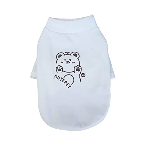 lamphle Haustier-Hundekleidung, Haustierkleidung, Bärendruck, englische Buchstaben, bequem, Winter, Welpen, Pullover für Haustierzubehör, M-Weiß lamphle Haustier-Hundekleidung, Haustierkleidung, Bärendruck, englische Buchstaben, bequem, Winter, Welpen, Pullover für Haustierzubehör, M-Weiß von lamphle