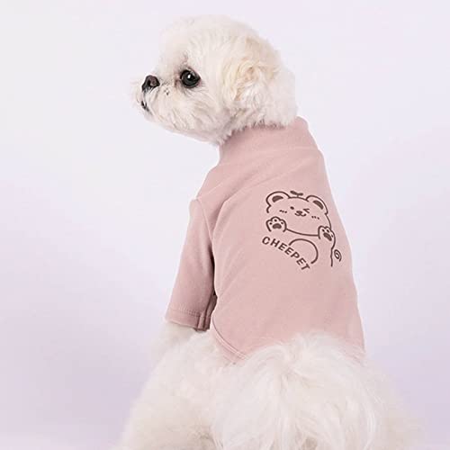 lamphle Haustier-Hundekleidung, Haustierkleidung, Bärendruck, englische Buchstaben, bequem, Winter, Welpen, Pullover für Haustierzubehör, S-Dusty Pink von lamphle