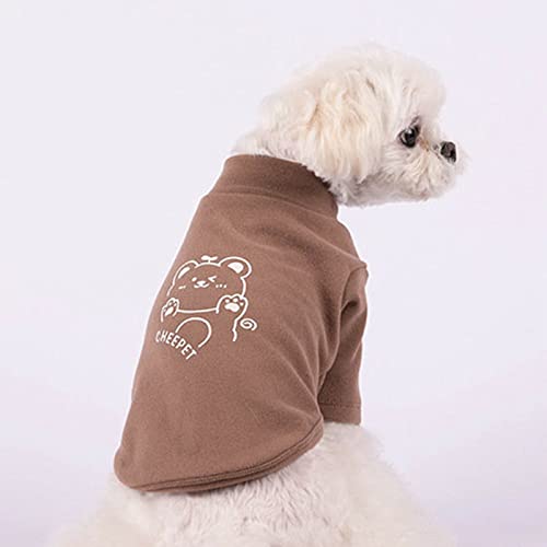 lamphle Haustier-Hundekleidung, Haustierkleidung, Bärendruck, englische Buchstaben, bequem, Winter, Welpen, Pullover für Haustierzubehör, XL-Kaffee von lamphle