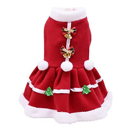 lamphle Haustier-Weihnachtskleid, modischer Stil, Foto-Requisite, auffällig, Weihnachten, Festival, Haustierrock für Teddy 3 S von lamphle