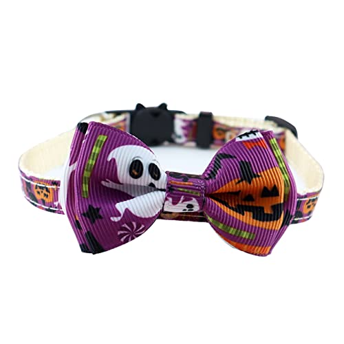 lamphle Haustierhalsband, verschleißfest, verbessert die Atmosphäre, Polyester, Schleifenknoten-Stil, Kürbis-Geisterdruck, Haustierzubehör, Violett lamphle Haustierhalsband, verschleißfest, verbessert die Atmosphäre, Polyester, Schleifenknoten-Stil, Kürbis-Geisterdruck, Haustierzubehör, Violett von lamphle