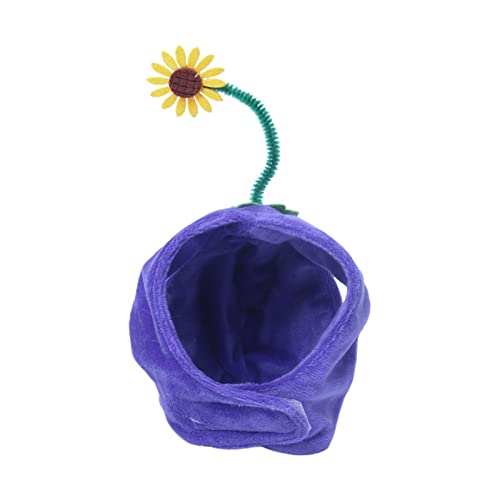 lamphle Haustierhut im Mangostan-Stil, Mangostan-Form, bunte Blume, Ornament-Stil, Haustier-Zubehör, Violett von lamphle