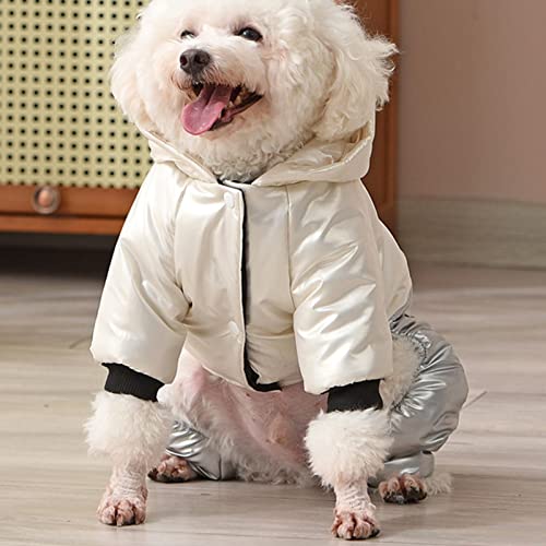 lamphle Hunde-Wintermantel, Haustier-Kaltwetterjacke, winddichter Mantel, weicher Hundemantel mit Hut, Haustier-Winterkleidung für Outdoor-Weste, Kleidung für kleine, mittelgroße und große Hunde, Weiß-2XL lamphle Hunde-Wintermantel, Haustier-Kaltwetterjacke, winddichter Mantel, weicher Hundemantel mit Hut, Haustier-Winterkleidung für Outdoor-Weste, Kleidung für kleine, mittelgroße und große Hunde, Weiß-2XL von lamphle