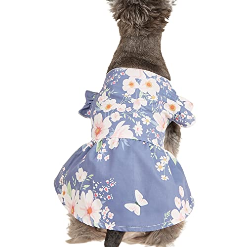 lamphle Hunderock eng anliegender Druckknopf Pullover Welpen Hund Rock Haustier Weste Shirt für Zuhause tragen Blau Lila L von lamphle