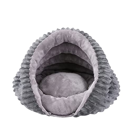 lamphle Katzenbett mit Bezug, Winter Warm Pet Cushion Pet Supplies Pet Soft Bed for Dog & Cat Gray von lamphle