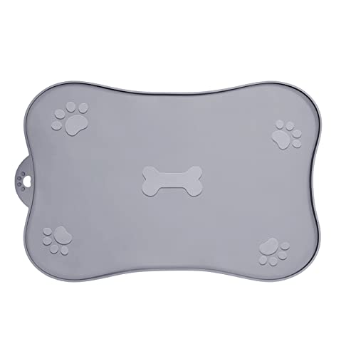 lamphle Pet Silicone Mat Scratch Resistant Less Waste Waterproof Dog Placemat Cat Feeding Mat Cat Supplies L von lamphle