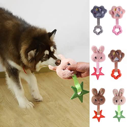lamphle Stofftier Hund Kauspielzeug, quietschendes Hundespielzeug für große und mittelgroße Hunde, niedliches quietschendes Hundespielzeug mit Seilspielzeug für Welpen, Kaffee lamphle Stofftier Hund Kauspielzeug, quietschendes Hundespielzeug für große und mittelgroße Hunde, niedliches quietschendes Hundespielzeug mit Seilspielzeug für Welpen, Kaffee von lamphle