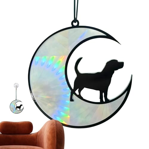 lanliflying Gedenk-Ornament für Hunde, Buntglas, Sonnenfänger, Verlust von Haustieren, Acryl-Ornament, niedlicher Haustier-Verlust-Sonnenfänger, Beileids-Lichtfänger für Fenster, Balkon, lanliflying Gedenk-Ornament für Hunde, Buntglas, Sonnenfänger, Verlust von Haustieren, Acryl-Ornament, niedlicher Haustier-Verlust-Sonnenfänger, Beileids-Lichtfänger für Fenster, Balkon, von lanliflying
