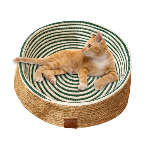 lanliflying Katzenbettkorb – Rattan-Webart, Katzenliege, gewebtes Katzenbett, gemütliches Kätzchenbett, Weidenbett, Katzenkorb für Kaninchen, kleine Haustiere, für den Innenbereich, Katzen und lanliflying Katzenbettkorb – Rattan-Webart, Katzenliege, gewebtes Katzenbett, gemütliches Kätzchenbett, Weidenbett, Katzenkorb für Kaninchen, kleine Haustiere, für den Innenbereich, Katzen und von lanliflying