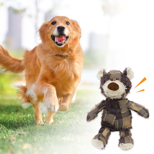 laocaf Unzerstörbares Hundespielzeug, Neuer Kaubär Kuscheltier Hund, Kauspielzeug Hund, Zahnreinigung, Bissfest, für Hunde Jeden Alters und Jeder Größe (#2, L) von laocaf