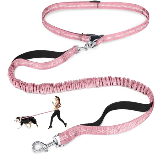 Hundeleine, verstellbare Taillenleine für Spaziergänge mit dem Hund, Bungee-Hundeleine mit Zwei Griffen, 1,7-18 m lang, mit reflektierenden Nähten, für Spaziergänge, Wandern, Laufen, passend für Hundeleine, verstellbare Taillenleine für Spaziergänge mit dem Hund, Bungee-Hundeleine mit Zwei Griffen, 1,7-18 m lang, mit reflektierenden Nähten, für Spaziergänge, Wandern, Laufen, passend für von laqibak