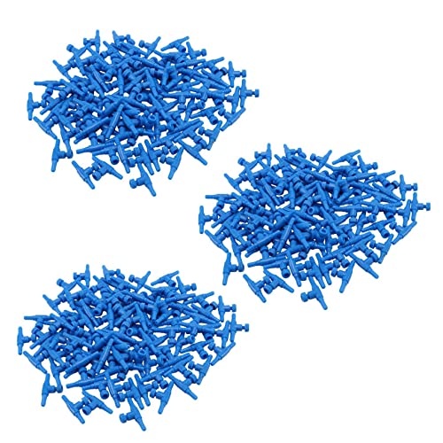 lascivious 300 StüCk Blau Plastic 2WegeAquariumAquariumLuftpumpenSteuerventil für 4mmLuftrohr von lascivious