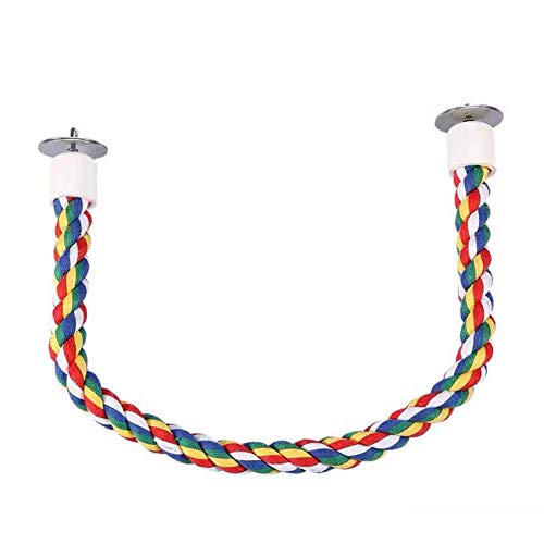 1 x Vogelsitzstange, Vogelspielzeug, Spiralseil-Sitzstange, Vogelspirale, Baumwollseil, Sitzstangen, Vogelkäfig, Zubehör, Sittich, Kletterständer, Bar, Papagei, Baumwolle, Schaukel, Klettern, von lasenersm