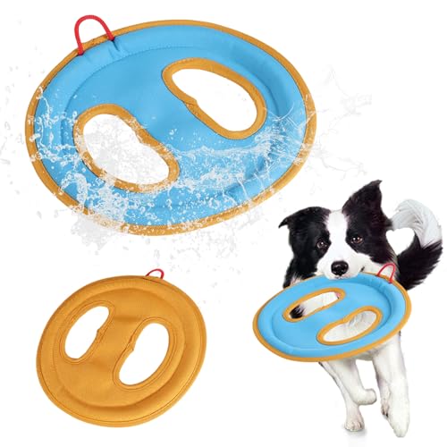 Hunde Wasserspielzeug, 23,5cm Wasser Schwimmendes Flugobjekt mit Weichen Kanten Sanft zu den Zähnen Leichtes Apportierspielzeug aus Segeltuch für den Außenbereich für mittelgroße bis Große Hunde Hunde Wasserspielzeug, 23,5cm Wasser Schwimmendes Flugobjekt mit Weichen Kanten Sanft zu den Zähnen Leichtes Apportierspielzeug aus Segeltuch für den Außenbereich für mittelgroße bis Große Hunde von lasuroa
