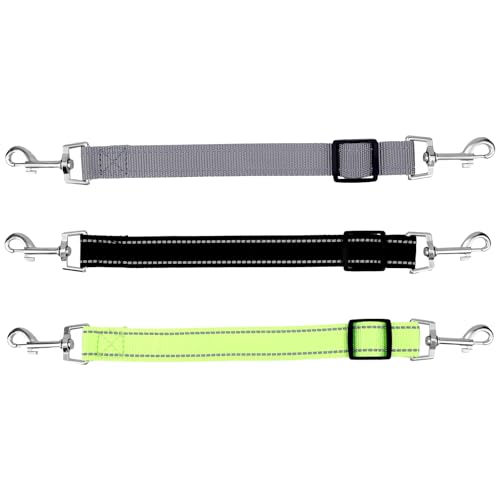 lasuroa 3stk Sicherheitsclip für Hundehalsbänder, Verstellbare Reflektierende Leinenverlängerung aus Nylon mit Doppelverschlüssen aus Metall um 360° Drehbarer Hundegeschirr Verbinder zum Gehen Laufen lasuroa 3stk Sicherheitsclip für Hundehalsbänder, Verstellbare Reflektierende Leinenverlängerung aus Nylon mit Doppelverschlüssen aus Metall um 360° Drehbarer Hundegeschirr Verbinder zum Gehen Laufen von lasuroa