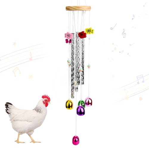 lasuroa Hühnerspielzeug Den Stall, Bereichernde Windspiele für Hühner Interaktive Stallaccessoires Kunst Deko für Vögel Papageien und Unzertrennliche von lasuroa