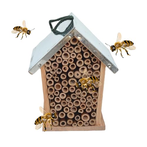 laxreheye Bienenhäuser für den Garten, Marienkäferhaus - Hölzerne Marienkäferunterkunft | Dekorative Habitat -Unterkunft für Ladykäfer Lacewings, Nistbox, Gartengarten im Freien im Freien von laxreheye
