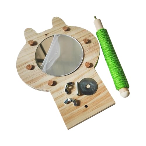 laxreheye Bird Barch Stand, Barsch,Interaktiver Vogelspiegelspielzeug mit Barschstand - Dekorative enständer Haustierzubehör, Käfigstehendzubehör für Sittich Cockatiel Conure Lovebirds von laxreheye