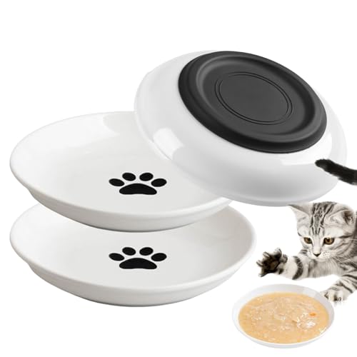 laxreheye Futternapf für Katzen | 3 Keramikschalen für Katzenfutter | Futternapf für Hamster, Welpen, und andere Kleintiere laxreheye Futternapf für Katzen | 3 Keramikschalen für Katzenfutter | Futternapf für Hamster, Welpen, und andere Kleintiere von laxreheye