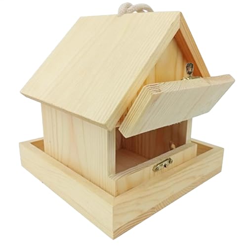 laxreheye -Papageienhaus, Gartenation Vogelhäuser - Robuste Nistkäfighütten | Warmes Holznistkasten Haus, Nest Garden Patio für, Baum, Balkon von laxreheye