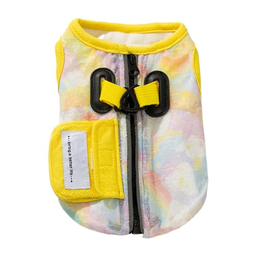 laxreheye Kühlweste Für Hunde - Sommerkleidung Für Hunde | Leichte Ärmellose Haustierjacke Mit UV-Schutz Und Geschirrring von laxreheye