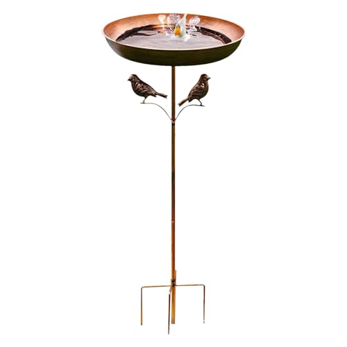 laxreheye Vogelbad für den Außenbereich, Vogeltränke für den Außenbereich, freistehend, Vintage und Vögel | Dekorativer Vogeltränke aus Metall, rostbeständig, 32 cm laxreheye Vogelbad für den Außenbereich, Vogeltränke für den Außenbereich, freistehend, Vintage und Vögel | Dekorativer Vogeltränke aus Metall, rostbeständig, 32 cm von laxreheye