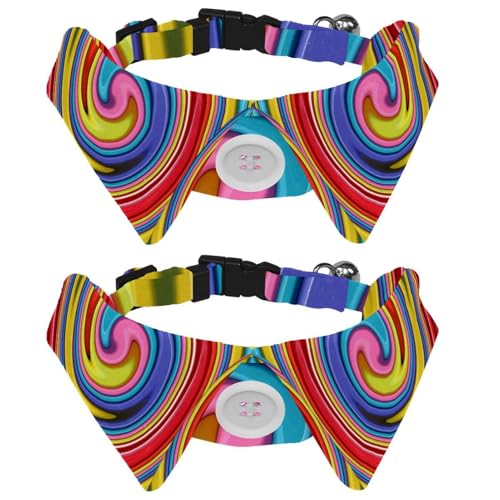 Hundehalsband mit Fliege, verstellbar, formelles Smokinghalsband mit abnehmbarem Hemdkragen, Katzenhalsbänder für kleine Haustiere, Kunst, bunte Wirbel Hundehalsband mit Fliege, verstellbar, formelles Smokinghalsband mit abnehmbarem Hemdkragen, Katzenhalsbänder für kleine Haustiere, Kunst, bunte Wirbel von lcndlsoe