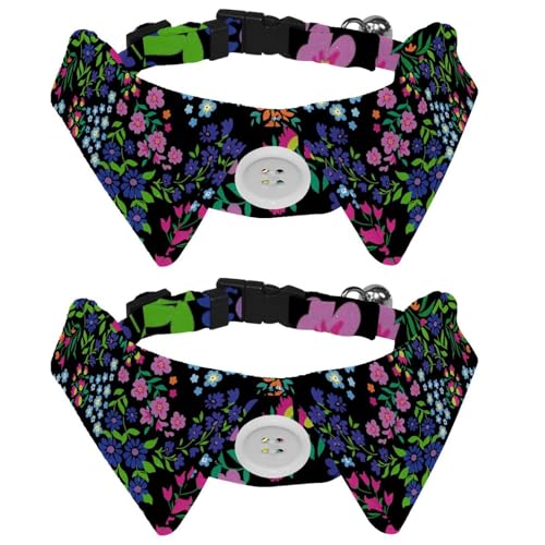 Hundehalsband mit Fliege, verstellbar, formelles Smokinghalsband mit abnehmbarem Hemdkragen, Katzenhalsbänder für kleine Haustiere, bunte Frühlingsblume Hundehalsband mit Fliege, verstellbar, formelles Smokinghalsband mit abnehmbarem Hemdkragen, Katzenhalsbänder für kleine Haustiere, bunte Frühlingsblume von lcndlsoe
