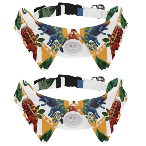 Hundehalsband mit Fliege, verstellbar, formelles Smokinghalsband mit abnehmbarem Hemdkragen, Katzenhalsbänder für kleine Haustiere, buntes Reptilien-Leguan-Muster Hundehalsband mit Fliege, verstellbar, formelles Smokinghalsband mit abnehmbarem Hemdkragen, Katzenhalsbänder für kleine Haustiere, buntes Reptilien-Leguan-Muster von lcndlsoe