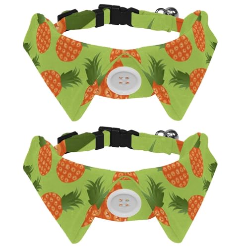 Hundehalsband mit Fliege, verstellbares formelles Smokinghalsband mit abnehmbarem Hemdkragen, Katzenhalsbänder für kleine Haustiere, Ananas-Fruchtmuster Hundehalsband mit Fliege, verstellbares formelles Smokinghalsband mit abnehmbarem Hemdkragen, Katzenhalsbänder für kleine Haustiere, Ananas-Fruchtmuster von lcndlsoe