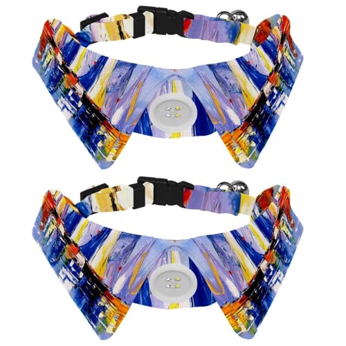 Hundehalsband mit Fliege, verstellbares formelles Smokinghalsband mit abnehmbarem Hemdkragen, Katzenhalsbänder für kleine Haustiere, Bootsölgemälde Hundehalsband mit Fliege, verstellbares formelles Smokinghalsband mit abnehmbarem Hemdkragen, Katzenhalsbänder für kleine Haustiere, Bootsölgemälde von lcndlsoe