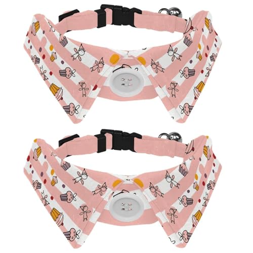 Hundehalsband mit Fliege, verstellbares formelles Smokinghalsband mit abnehmbarem Hemdkragen, Katzenhalsbänder für kleine Haustiere, Cartoon-Engel-Cupcake-Rosa Hundehalsband mit Fliege, verstellbares formelles Smokinghalsband mit abnehmbarem Hemdkragen, Katzenhalsbänder für kleine Haustiere, Cartoon-Engel-Cupcake-Rosa von lcndlsoe