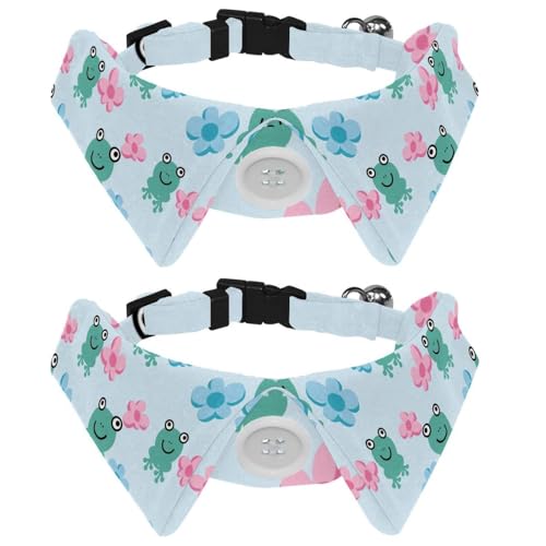 Hundehalsband mit Fliege, verstellbares formelles Smokinghalsband mit abnehmbarem Hemdkragen, Katzenhalsbänder für kleine Haustiere, Cartoon-Froschblume, Blau-Rosa Hundehalsband mit Fliege, verstellbares formelles Smokinghalsband mit abnehmbarem Hemdkragen, Katzenhalsbänder für kleine Haustiere, Cartoon-Froschblume, Blau-Rosa von lcndlsoe