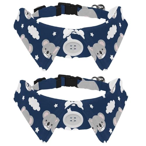 Hundehalsband mit Fliege, verstellbares formelles Smokinghalsband mit abnehmbarem Hemdkragen, Katzenhalsbänder für kleine Haustiere, Cartoon-Koala-Kopf-Sternwolke Hundehalsband mit Fliege, verstellbares formelles Smokinghalsband mit abnehmbarem Hemdkragen, Katzenhalsbänder für kleine Haustiere, Cartoon-Koala-Kopf-Sternwolke von lcndlsoe