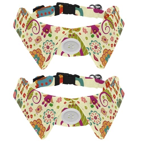 Hundehalsband mit Fliege, verstellbares formelles Smokinghalsband mit abnehmbarem Hemdkragen, Katzenhalsbänder für kleine Haustiere, Cartoon-Mädchen, Robort, Blume, Vogel Hundehalsband mit Fliege, verstellbares formelles Smokinghalsband mit abnehmbarem Hemdkragen, Katzenhalsbänder für kleine Haustiere, Cartoon-Mädchen, Robort, Blume, Vogel von lcndlsoe