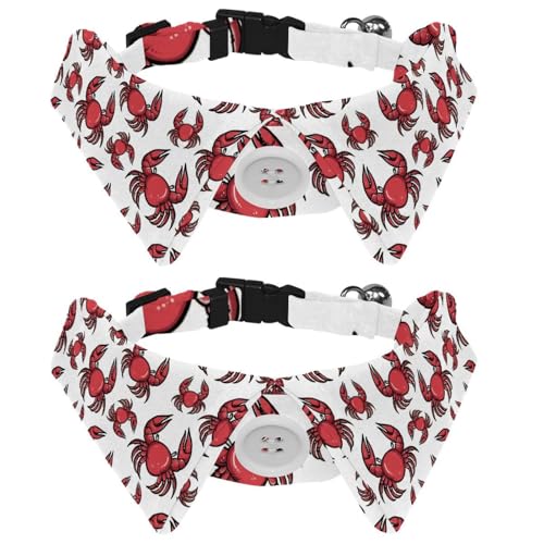 Hundehalsband mit Fliege, verstellbares formelles Smokinghalsband mit abnehmbarem Hemdkragen, Katzenhalsbänder für kleine Haustiere, Cartoon-niedliches rotes Krabbenmuster Hundehalsband mit Fliege, verstellbares formelles Smokinghalsband mit abnehmbarem Hemdkragen, Katzenhalsbänder für kleine Haustiere, Cartoon-niedliches rotes Krabbenmuster von lcndlsoe