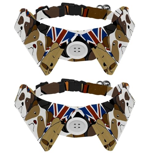Hundehalsband mit Fliege, verstellbares formelles Smokinghalsband mit abnehmbarem Hemdkragen, Katzenhalsbänder für kleine Haustiere, Englische Bulldogge Hundehalsband mit Fliege, verstellbares formelles Smokinghalsband mit abnehmbarem Hemdkragen, Katzenhalsbänder für kleine Haustiere, Englische Bulldogge von lcndlsoe