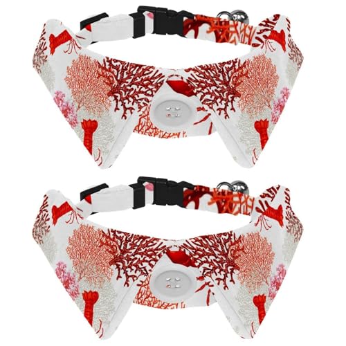 Hundehalsband mit Fliege, verstellbares formelles Smokinghalsband mit abnehmbarem Hemdkragen, Katzenhalsbänder für kleine Haustiere, Hummerkorallen-Oberflächenmuster Hundehalsband mit Fliege, verstellbares formelles Smokinghalsband mit abnehmbarem Hemdkragen, Katzenhalsbänder für kleine Haustiere, Hummerkorallen-Oberflächenmuster von lcndlsoe