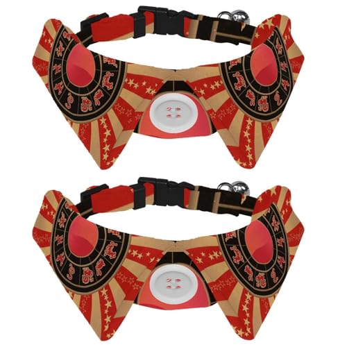 Hundehalsband mit Fliege, verstellbares formelles Smokinghalsband mit abnehmbarem Hemdkragen, Katzenhalsbänder für kleine Haustiere, Neujahrs-Sternzeichen-Radstern Hundehalsband mit Fliege, verstellbares formelles Smokinghalsband mit abnehmbarem Hemdkragen, Katzenhalsbänder für kleine Haustiere, Neujahrs-Sternzeichen-Radstern von lcndlsoe