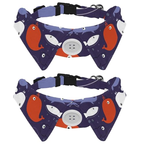 Hundehalsband mit Fliege, verstellbares formelles Smokinghalsband mit abnehmbarem Hemdkragen, Katzenhalsbänder für kleine Haustiere, Orange Blau Weiß Delfin Hundehalsband mit Fliege, verstellbares formelles Smokinghalsband mit abnehmbarem Hemdkragen, Katzenhalsbänder für kleine Haustiere, Orange Blau Weiß Delfin von lcndlsoe