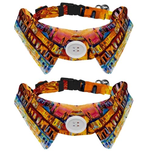 Hundehalsband mit Fliege, verstellbares formelles Smokinghalsband mit abnehmbarem Hemdkragen, Katzenhalsbänder für kleine Haustiere, Venedig, Italien, Ölgemälde Hundehalsband mit Fliege, verstellbares formelles Smokinghalsband mit abnehmbarem Hemdkragen, Katzenhalsbänder für kleine Haustiere, Venedig, Italien, Ölgemälde von lcndlsoe