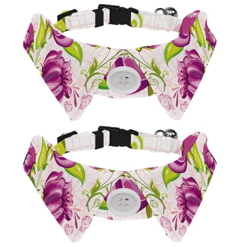 Hundehalsband mit Fliege, verstellbares formelles Smokinghalsband mit abnehmbarem Hemdkragen, Katzenhalsbänder für kleine Haustiere, abstrakte Blumen, lila rosa Hundehalsband mit Fliege, verstellbares formelles Smokinghalsband mit abnehmbarem Hemdkragen, Katzenhalsbänder für kleine Haustiere, abstrakte Blumen, lila rosa von lcndlsoe