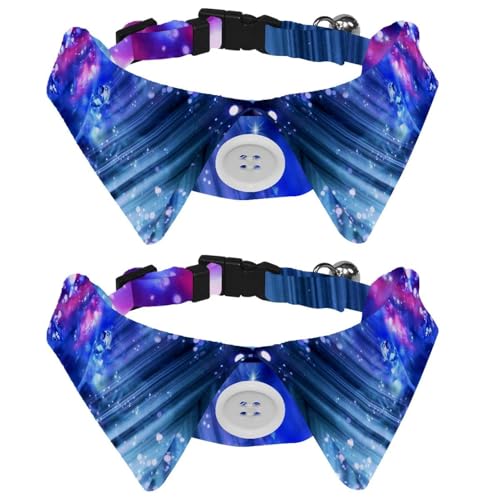 Hundehalsband mit Fliege, verstellbares formelles Smokinghalsband mit abnehmbarem Hemdkragen, Katzenhalsbänder für kleine Haustiere, glänzende blaue und violette Diamanten Hundehalsband mit Fliege, verstellbares formelles Smokinghalsband mit abnehmbarem Hemdkragen, Katzenhalsbänder für kleine Haustiere, glänzende blaue und violette Diamanten von lcndlsoe