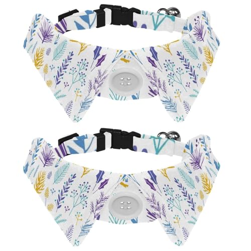 Hundehalsband mit Fliege, verstellbares formelles Smokinghalsband mit abnehmbarem Hemdkragen, Katzenhalsbänder für kleine Haustiere, lila, blau, gelbe Blume Hundehalsband mit Fliege, verstellbares formelles Smokinghalsband mit abnehmbarem Hemdkragen, Katzenhalsbänder für kleine Haustiere, lila, blau, gelbe Blume von lcndlsoe