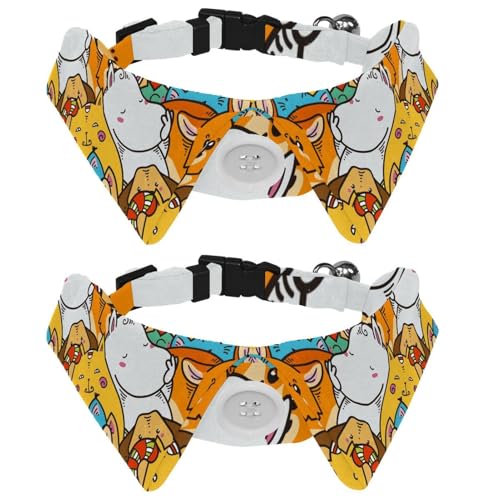 Hundehalsband mit Fliege, verstellbares formelles Smokinghalsband mit abnehmbarem Hemdkragen, Katzenhalsbänder für kleine Haustiere, niedliche Tiere, Kawaii-Doodle Haustiere, Katzen, Hunde Muster Hundehalsband mit Fliege, verstellbares formelles Smokinghalsband mit abnehmbarem Hemdkragen, Katzenhalsbänder für kleine Haustiere, niedliche Tiere, Kawaii-Doodle Haustiere, Katzen, Hunde Muster von lcndlsoe