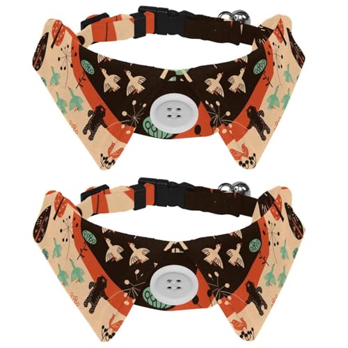 Hundehalsband mit Fliege, verstellbares formelles Smokinghalsband mit abnehmbarem Hemdkragen, Katzenhalsbänder für kleine Haustiere, niedlicher Fuchs, Vogelbaum, Blumenmuster Hundehalsband mit Fliege, verstellbares formelles Smokinghalsband mit abnehmbarem Hemdkragen, Katzenhalsbänder für kleine Haustiere, niedlicher Fuchs, Vogelbaum, Blumenmuster von lcndlsoe